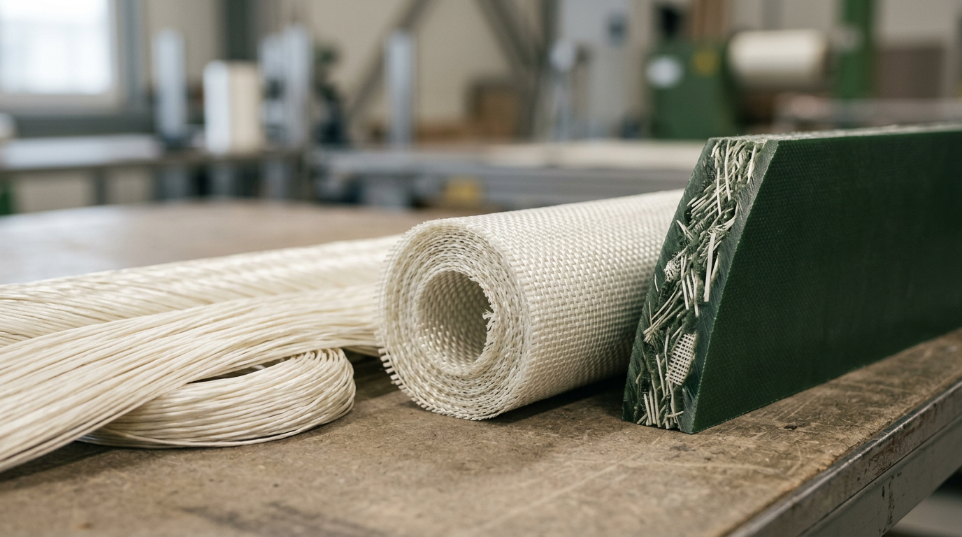 Roving y malla de fibra de vidrio PRFV